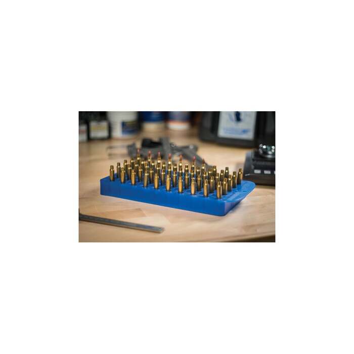 Frankford Arsenal Universal Reloading Tray 17 Remington, 458 Winchester Magnum 50 Rounds Blue Plastic