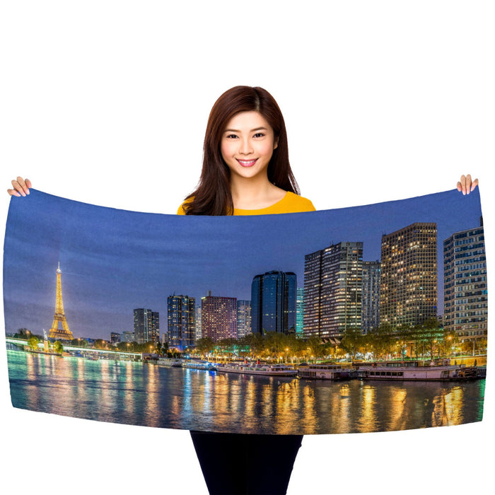 Front de Seine 30" x 60" Microfiber Beach Towel