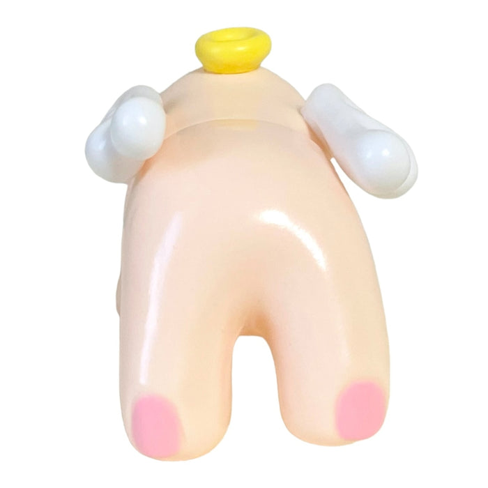 Fukadume (Baby) by Ofuton Heaven: A chubby, hand-shaped angel figurine with a halo and deep nails, fitting in your palm.