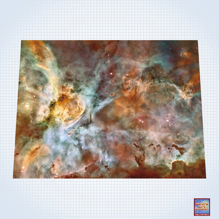 Galaxy, Carina Nebula Star Birth in the Extreme - #GM101 - 60" x 80" (4' x 6' plus) Fleece Table Top Gaming Mat