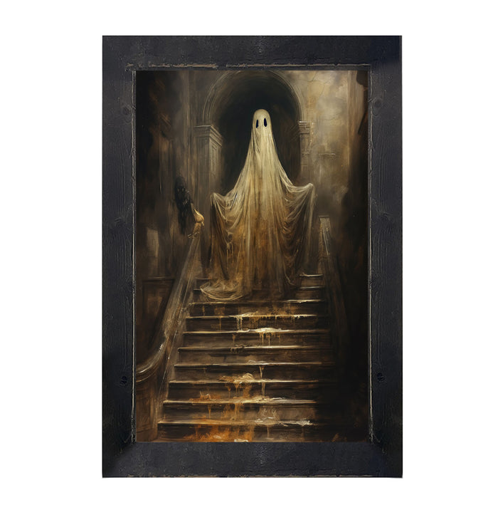 Ghost on Stairs - Framed art
