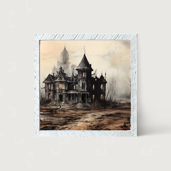 Ghostly houses - Framed art