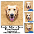 Golden Retriever Face Throw Blanket / Tapestry Wall Hanging