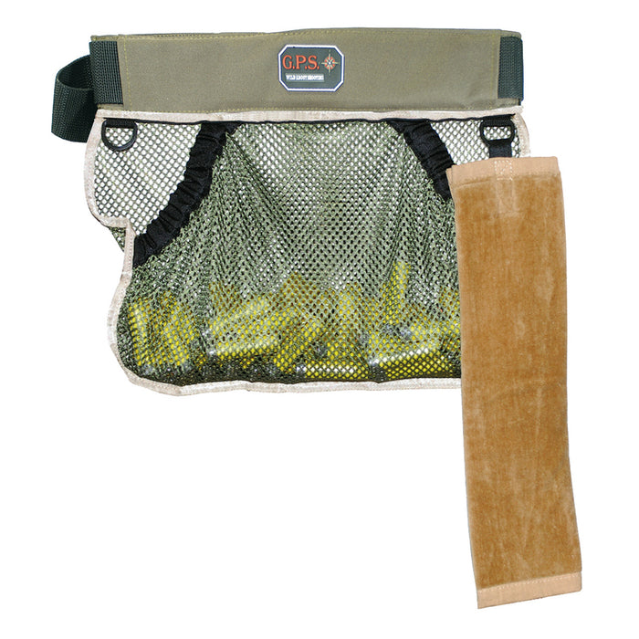 GPS Mesh Half Shooting Vest with Back Pouch Rifle Green and Olive