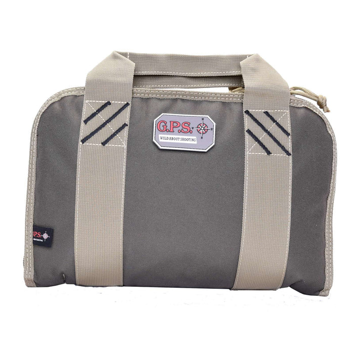 GPS Quad Pistol Range Bag with Mag Storage and Dump Cups Nylon Green/Khaki