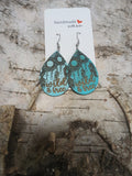 Handmade with Love - Natural Wood Tear Drop Earrings
