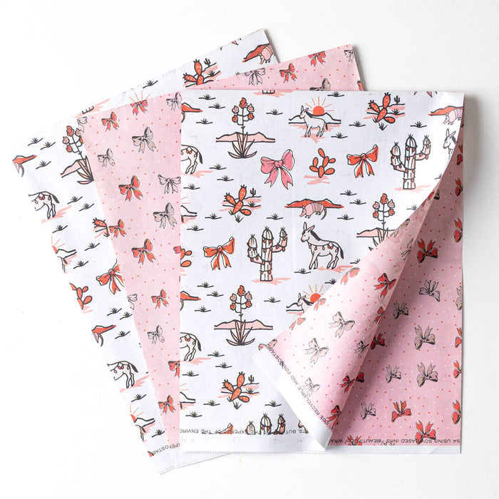Holiday Desert Eco Wrapping Paper Sheets (Pack of 3) - bubblegum market