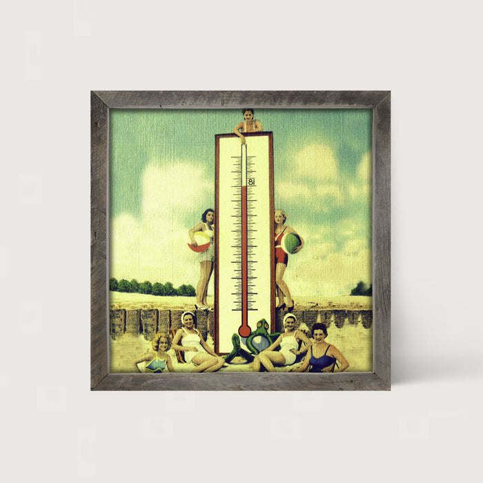 Hot Day at The Beach - Framed art
