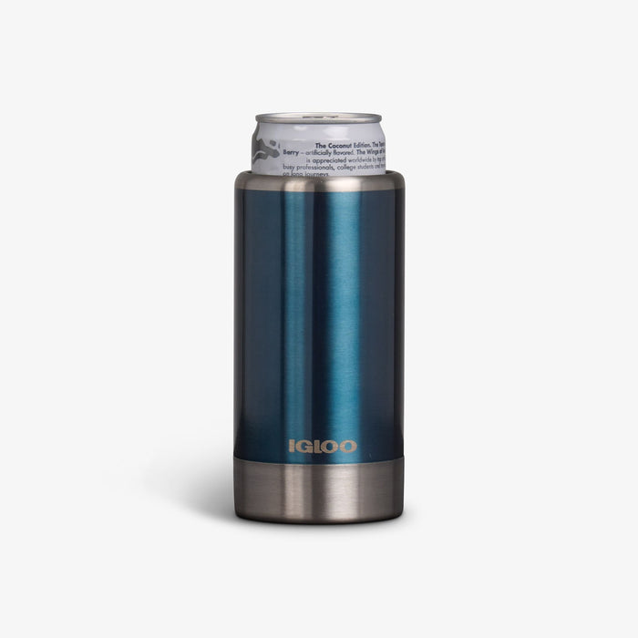 Igloo Coolmate Slim 12 Ounce Can Cooler Modern Blue