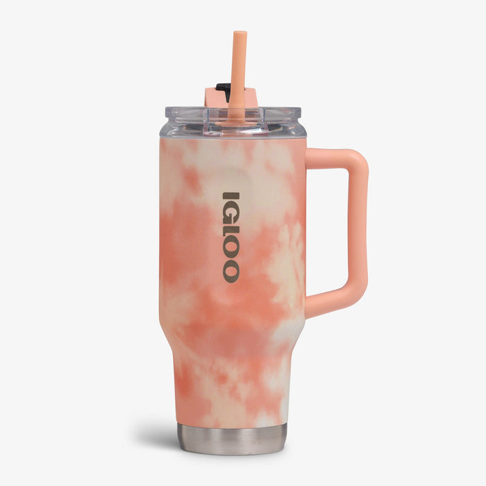 Igloo Flip 'n' Sip 32 Ounce Travel Mug Ice Dye Apricot