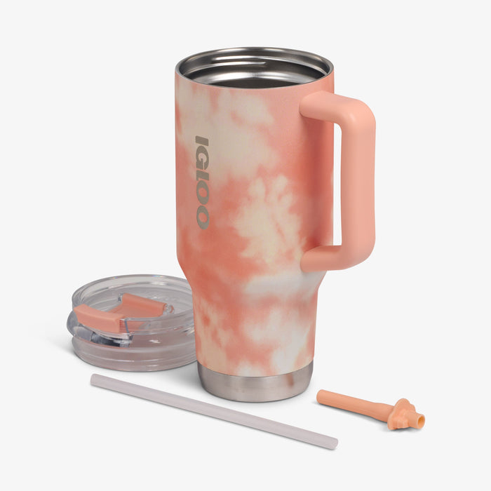 Igloo Flip 'n' Sip 32 Ounce Travel Mug Ice Dye Apricot