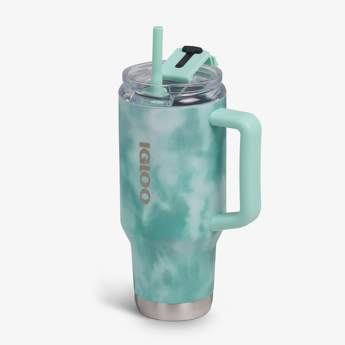 Igloo Flip 'n' Sip 32 Ounce Travel Mug Ice Dye Seafoam