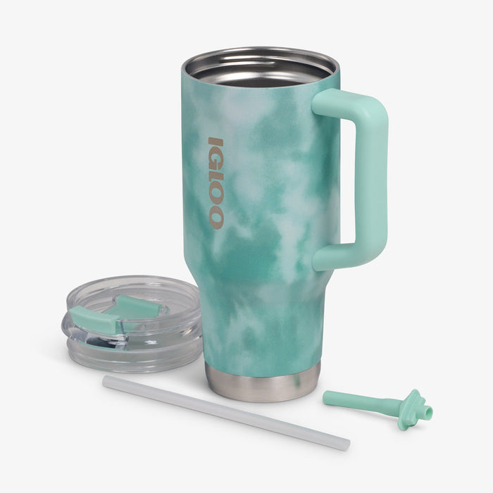 Igloo Flip 'n' Sip 32 Ounce Travel Mug Ice Dye Seafoam