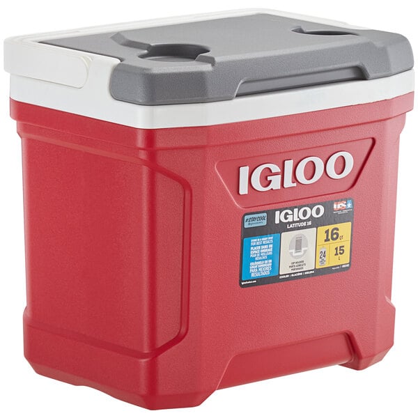Igloo Latitude 16 Quart Hardside Cooler Red