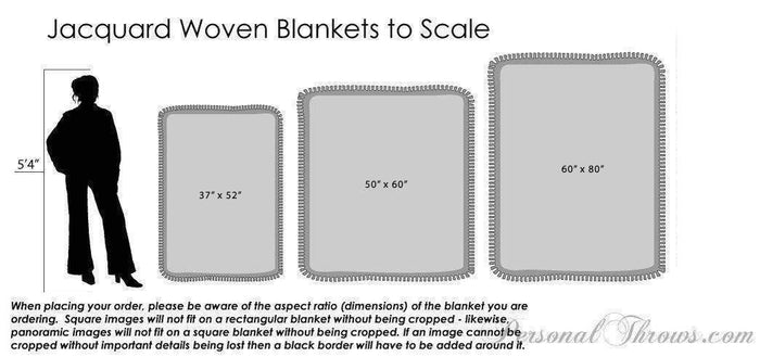 Jacquard Woven Full Service Collage Blanket - 60" x 80" (Large)