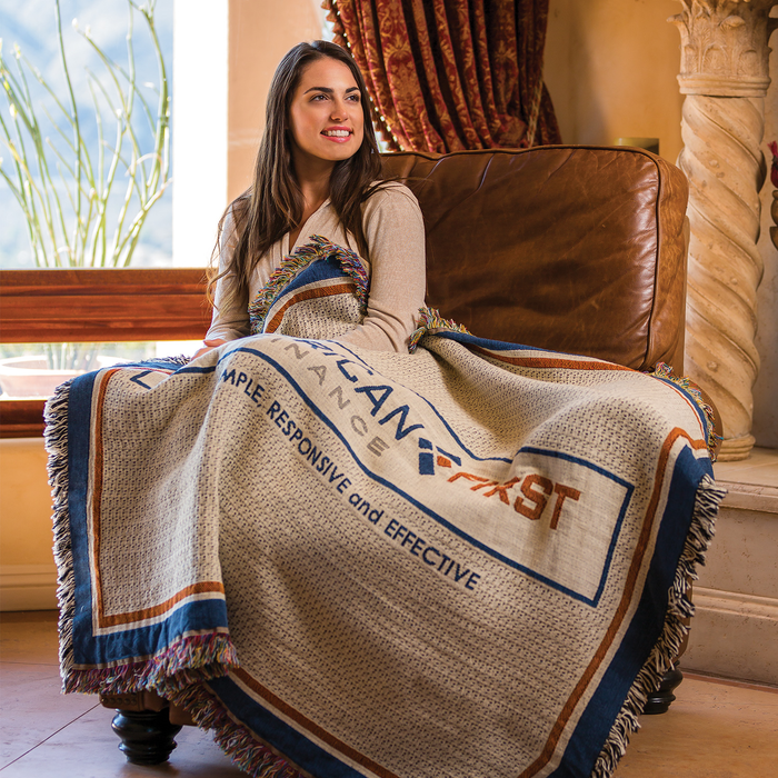 Jacquard Woven Photo Blanket - 52" x 37" (Small)