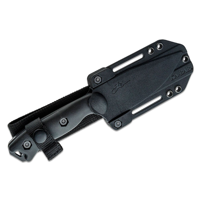 KA-BAR Becker Black Harpoon Fixed Blade Knife 4.5" Harpoon Plain Edge