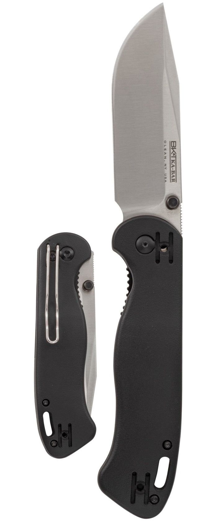 KA-BAR Becker Folding Knife 3.559" Drop Point Black Satin Blade