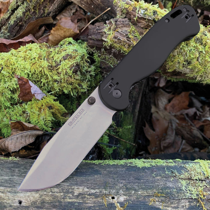 KA-BAR Becker Folding Knife 3.559" Drop Point Black Satin Blade