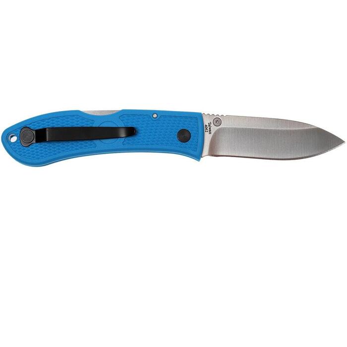 KA-BAR Dozier Hunter Folding Knife 3" Drop Point Blue Satin Blade