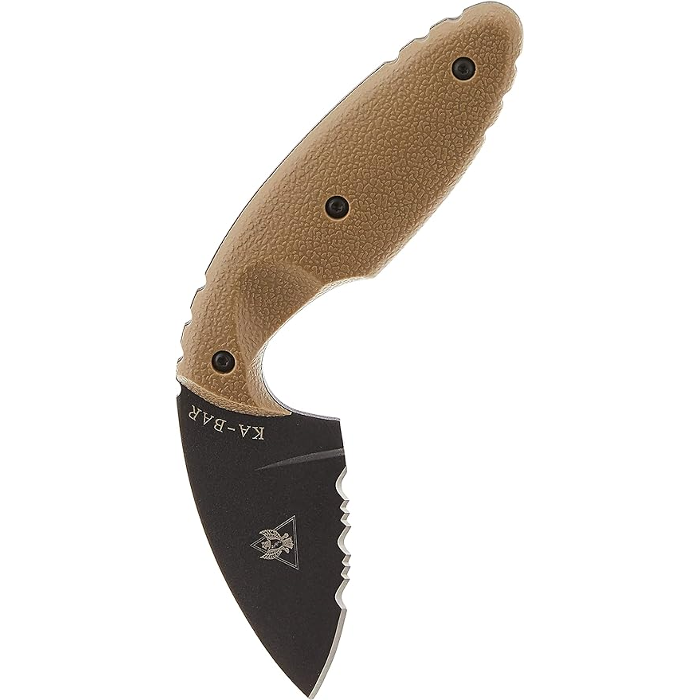 KA-BAR TDI Law Enforcement Fixed Blade Knife 2.31" Drop Point Partially Serrated