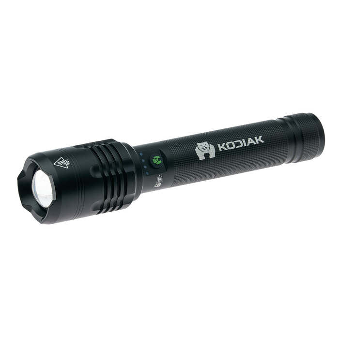 Kodiak Kiran Tactical Flashlight 10000 Lumens Aluminum Black