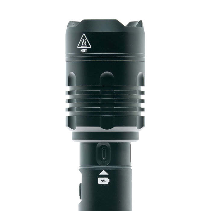 Kodiak Kiran Tactical Flashlight 10000 Lumens Aluminum Black
