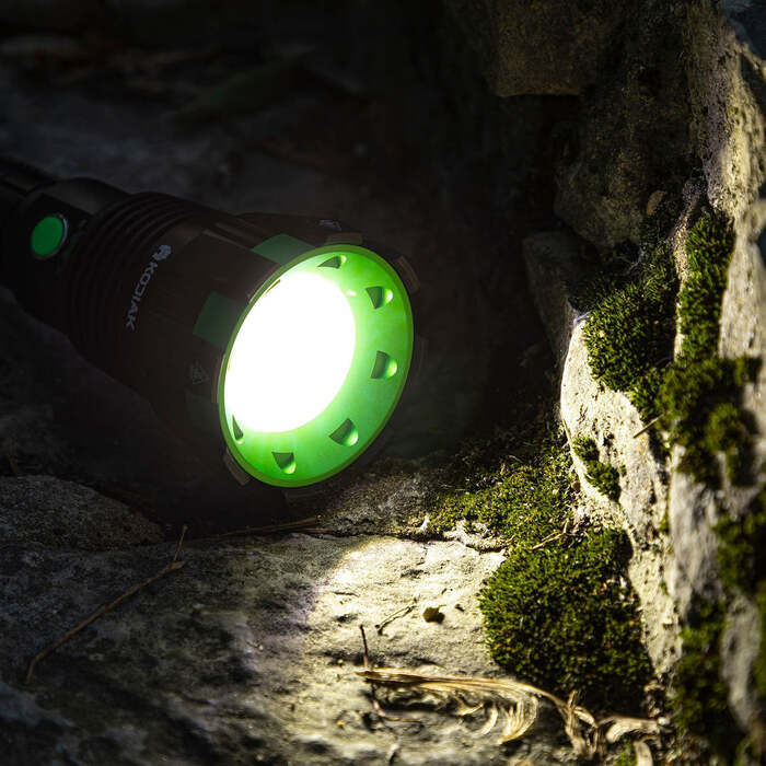 Kodiak Kolossus Rechargeable Flashlight 15000 Lumens Aluminum Black