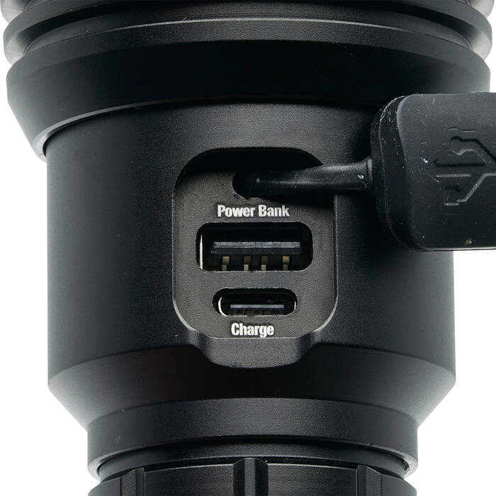 Kodiak Kolossus Rechargeable Flashlight 15000 Lumens Aluminum Black