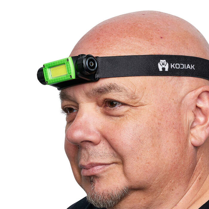 Kodiak Konvert Magnetic Charging Head Lamp 1000 Lumens Green