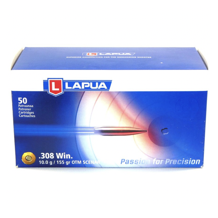 Lapua Ammunition 308 Winchester 155 Grain Scenar Boat Tail Hollow Point 50 Count
