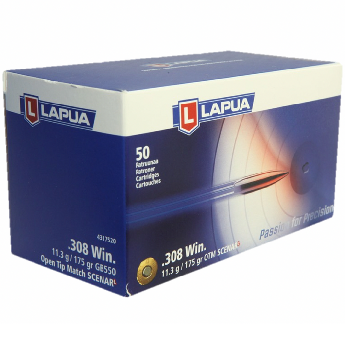 Lapua Ammo 308 175 Grain Scenar-L Open Tip Match (50)