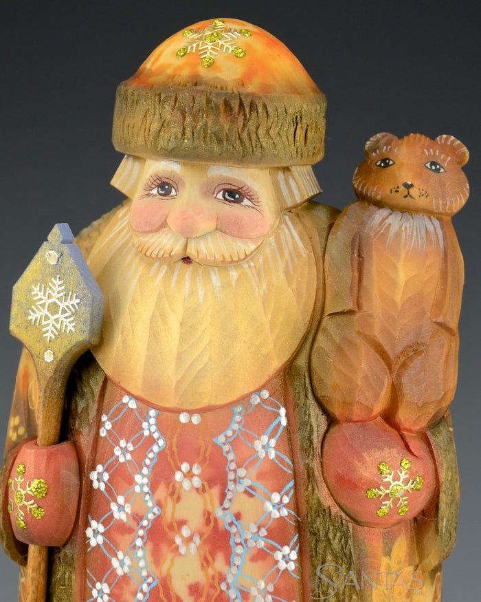 Leaf Series Russian Santa Red with Bear