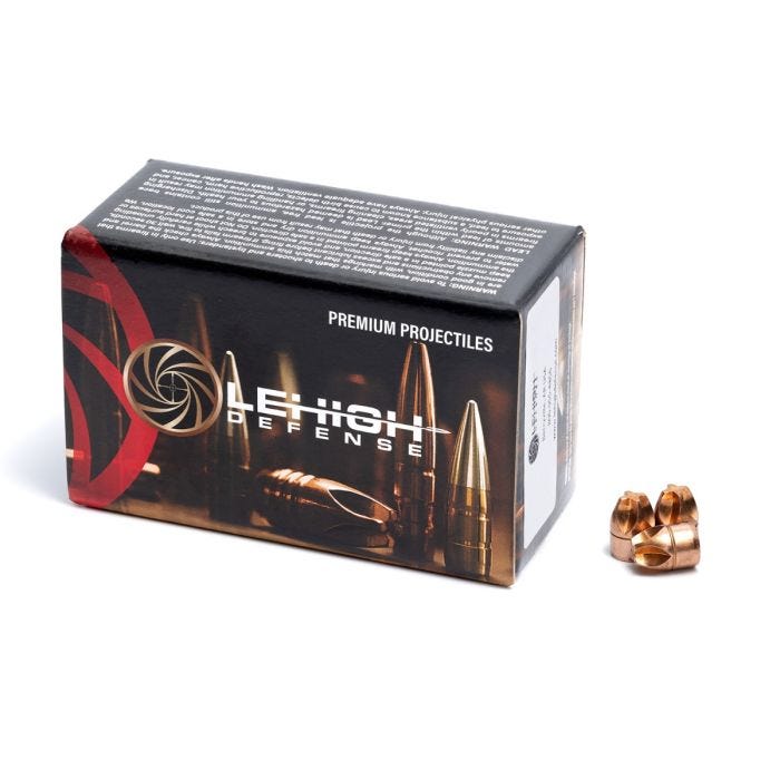 Lehigh Xtreme Defense Bullets 0.451 (45 Caliber) 135 Grain Fluted Box of 100
