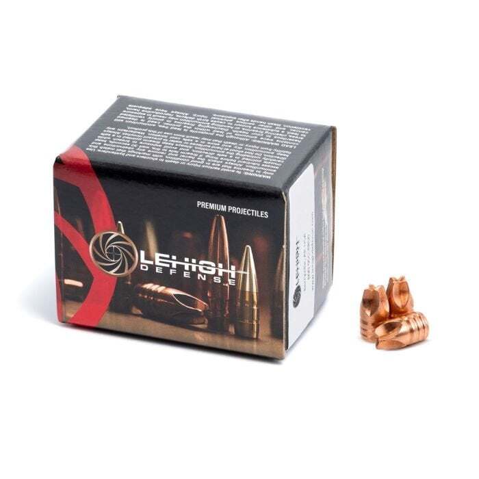Lehigh Xtreme Defense Bullets (.458 Diameter) 225 Grain Solid Copper Fluted Box of 50