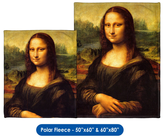 Leonardo Da Vinci's Mona Lisa - Throw Blanket / Tapestry Wall Hanging