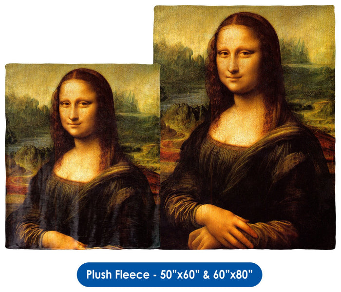 Leonardo Da Vinci's Mona Lisa - Throw Blanket / Tapestry Wall Hanging