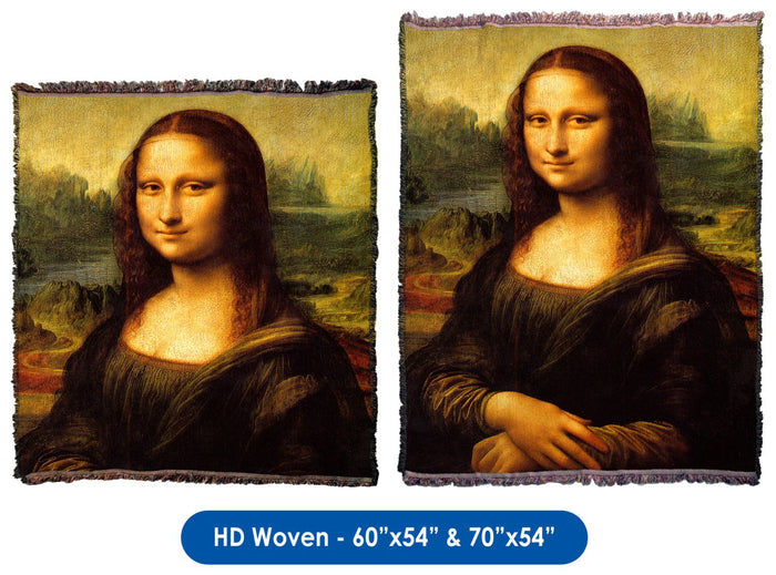 Leonardo Da Vinci's Mona Lisa - Throw Blanket / Tapestry Wall Hanging