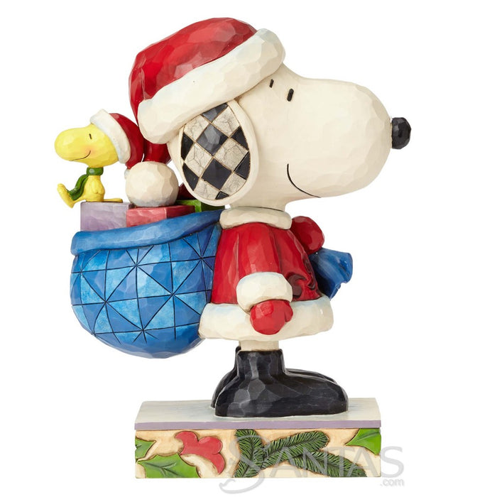 Lg Santa Snoopy and Woodstock - Here Comes Snoopy Claus