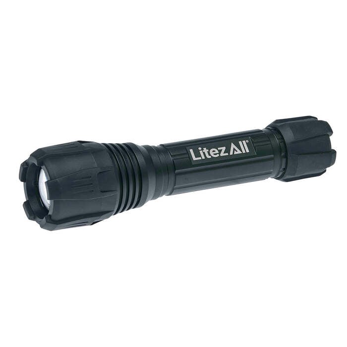 Litezall Invincible Flashlight 1000 Lumens Aluminum Black