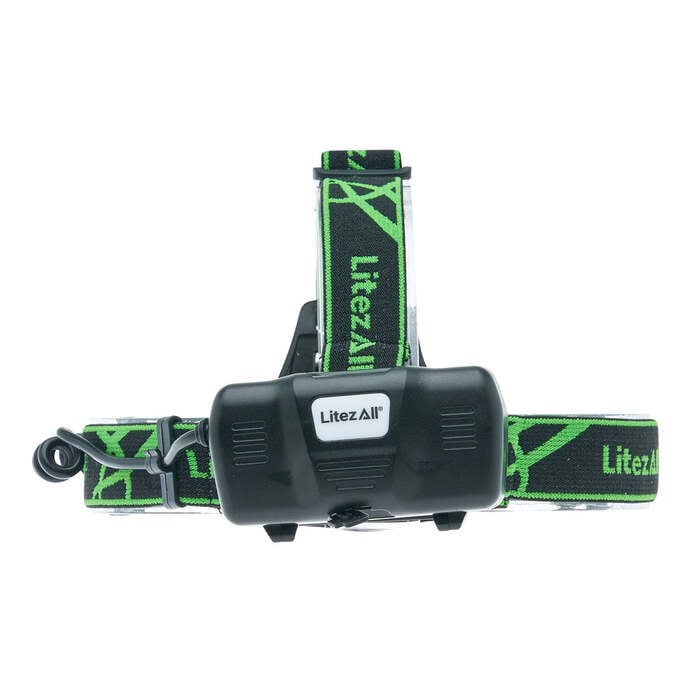 Litezall Rechargeable Head Lamp 1300 Lumens Aluminum Green