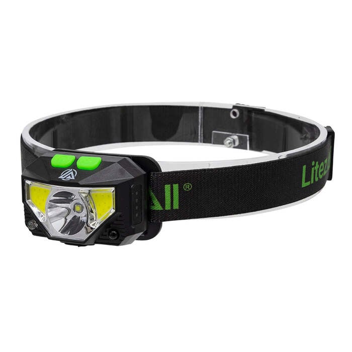 Litezall SWYPE Rechargeable Motion Activated Multi-Function Head Lamp 300 Lumens Black