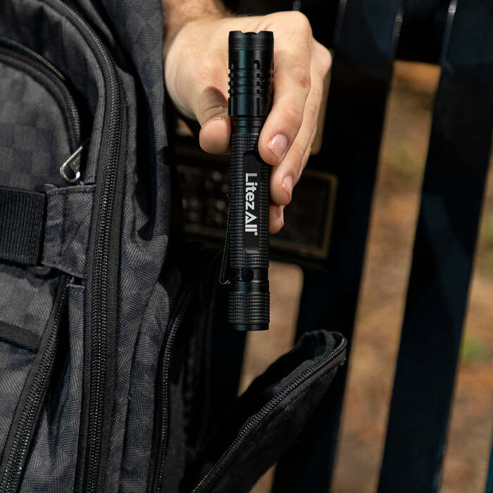 Litezall Tactical Flashlight 280 Lumens Aluminum Black