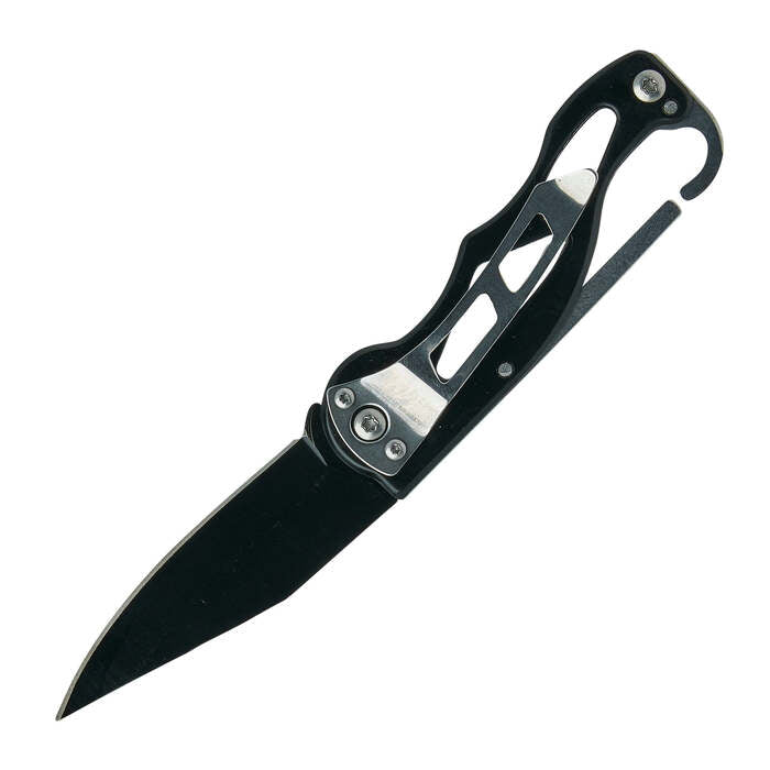 Litezall Tactical Flashlight & Pocket Knife Combo 280 Lumens Aluminum Black