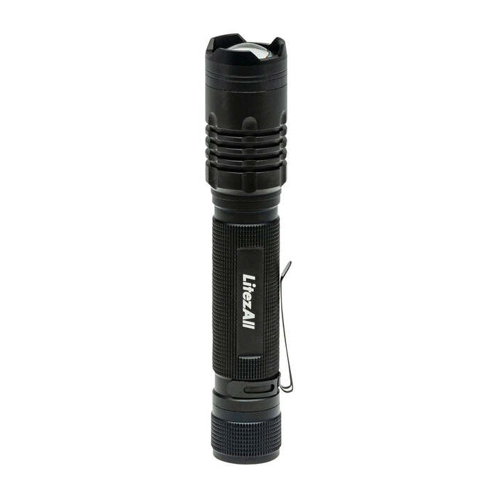 Litezall Tactical Rechargeable Flashlight 1000 Lumens Aluminum Black