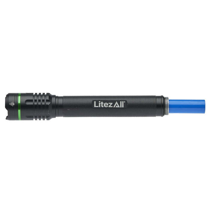 Litezall Thin Rechargeable Flashlight 2000 Lumens Aluminum Black