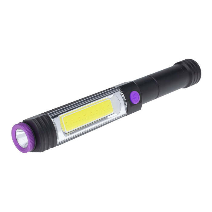 Litezall Work Light with UV Flashlight 400 Lumens Aluminum Black