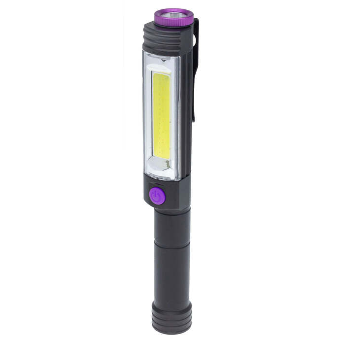 Litezall Work Light with UV Flashlight 400 Lumens Aluminum Black