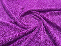 Magenta Sequins Fabric on Stretch Velvet - By The Yard - all Over 5mm Sequins 58”/60