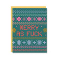 Merry As Fuck Holiday Greeting Cards Set (8ct) - bubblegum market